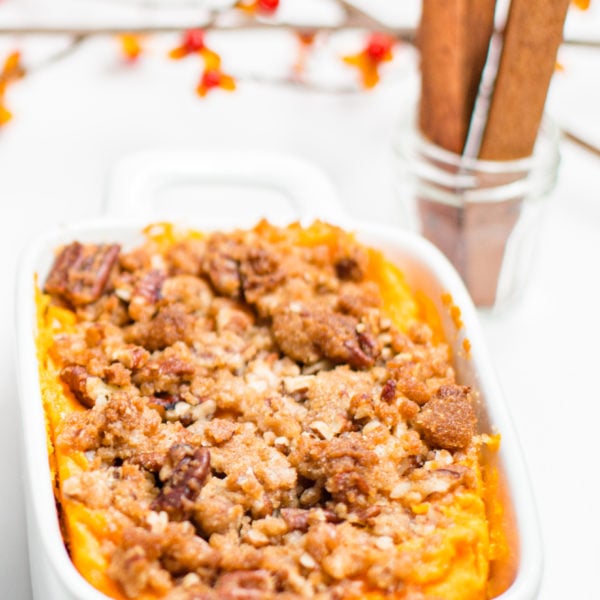 Sweet Potato Casserole with Pecan Streusel