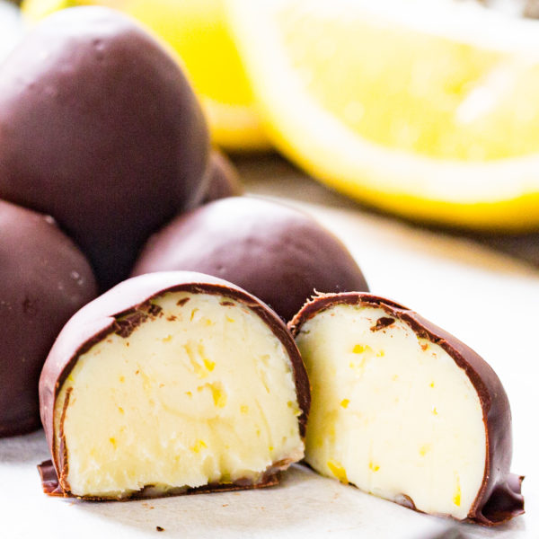 Lemon & White Chocolate Truffles