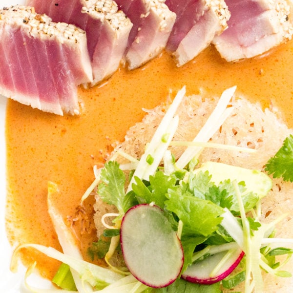 Seared Tuna with Thai Red Curry Sauce