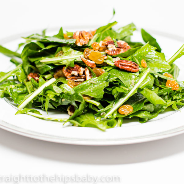 Wilted Dandelion Greens Salad