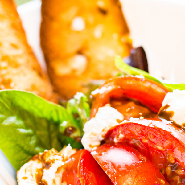 Warm Tomato Salad with Goat Cheese
