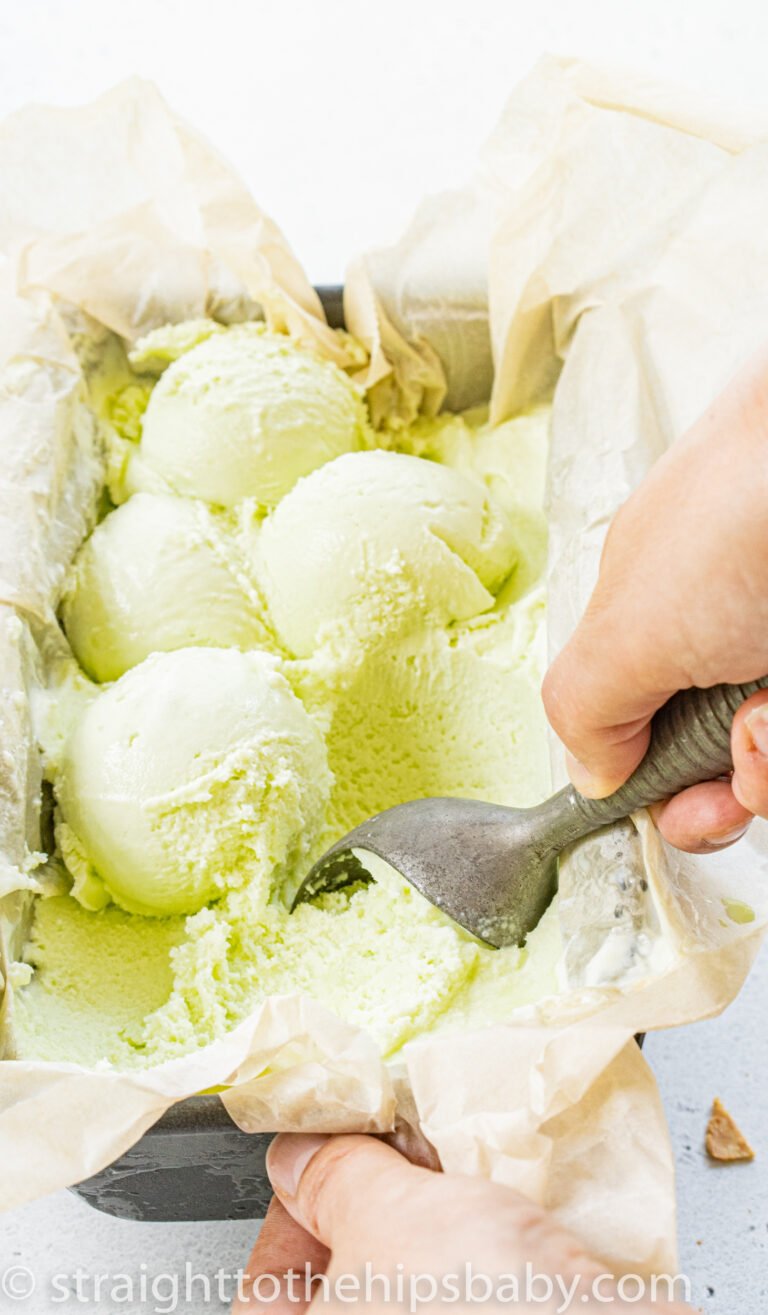 Refreshing Green Thai Basil & Lime Ice Cream Straight to the Hips, Baby